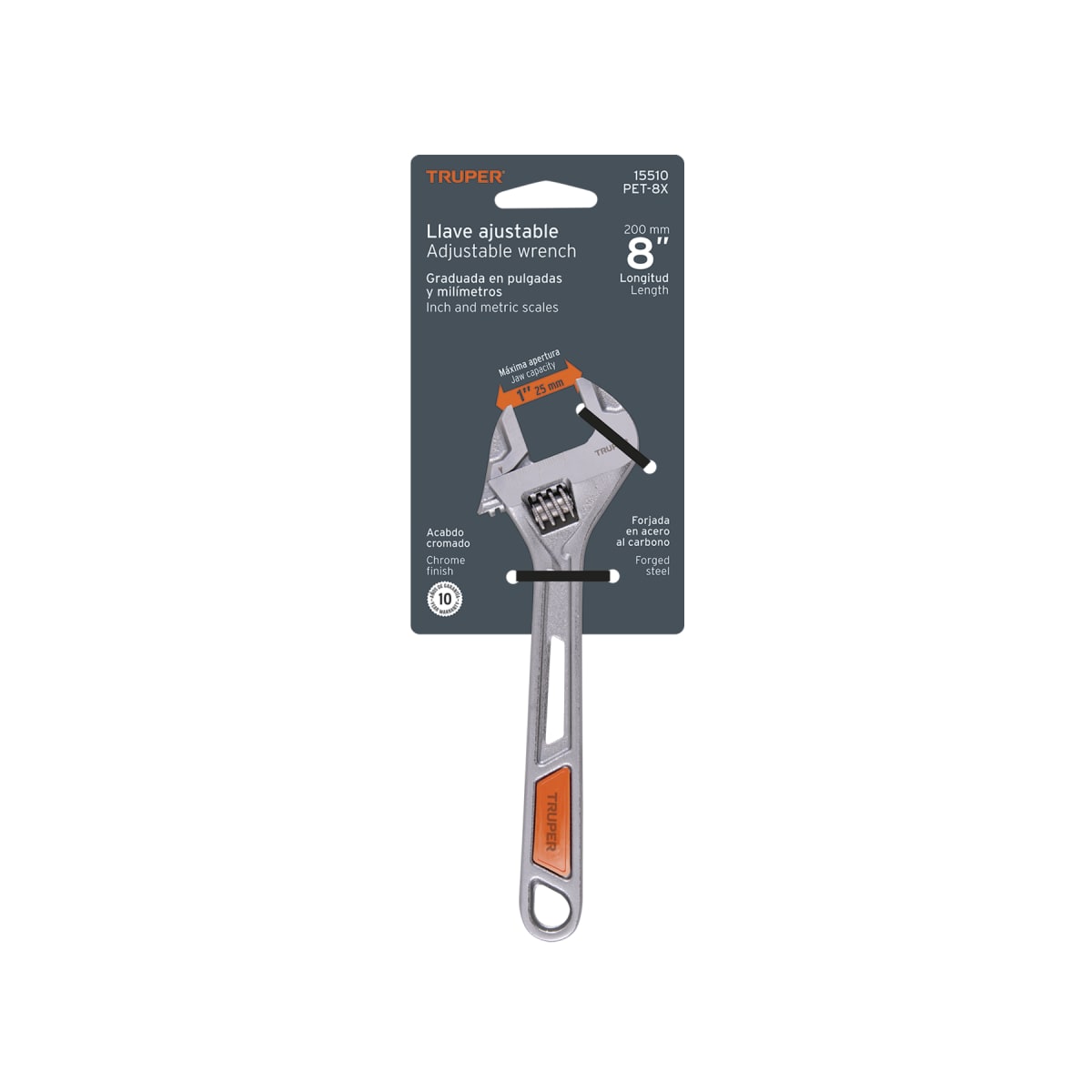 LLAVE AJUSTABLE 8 TRUPER #155101