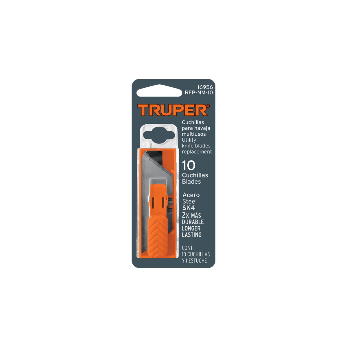 REPUESTO C/10 CUCHILLOS TRUPER REP-MN-101