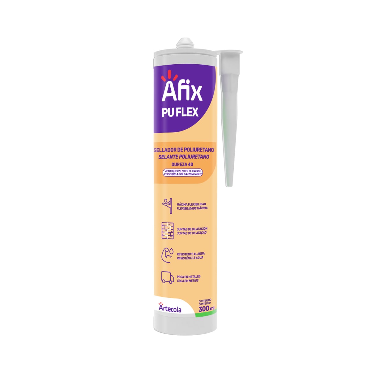 AFIX PU FLEX SELLANTE POLIURETANO 40 GRIS (300ML)1