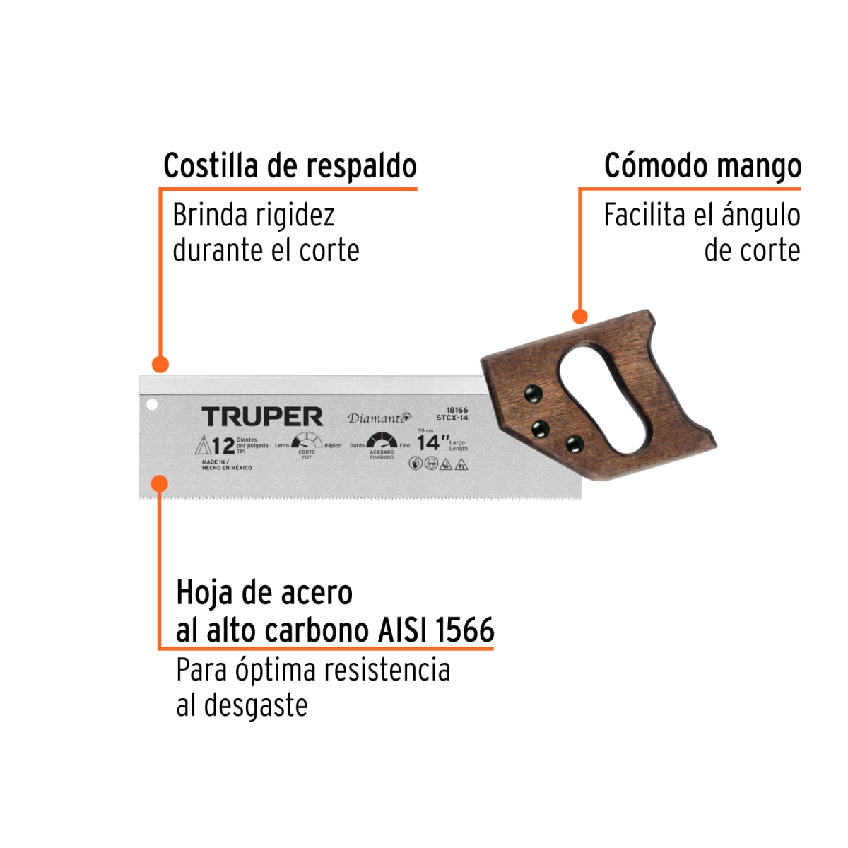 SERRUCHO COSTILLA TRUPER 14' STCX-142