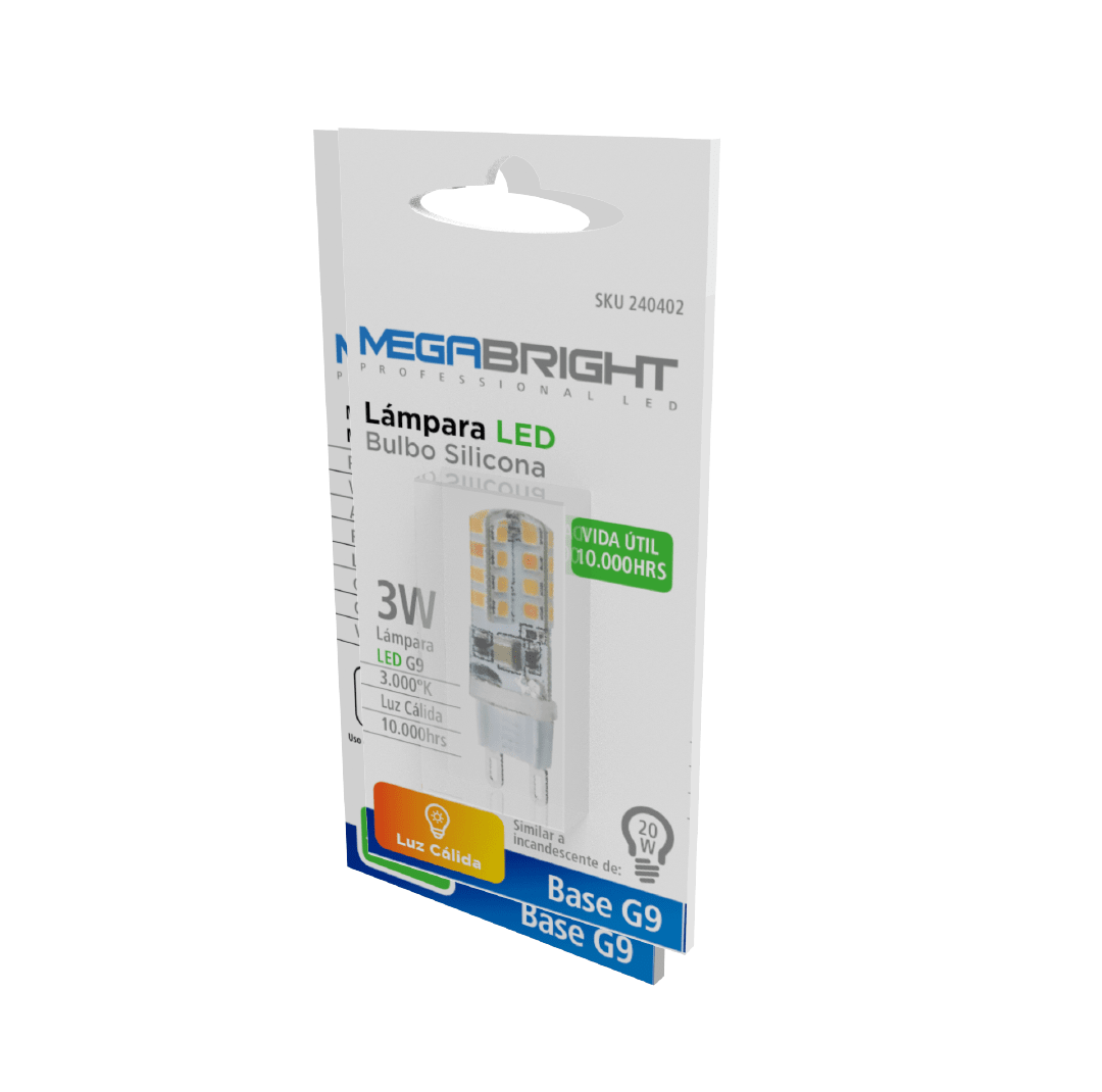AMPOLLETA LED MEGABRIGHT G9 3W 3000K2
