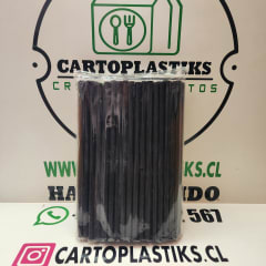 BOMBILLA PLASTICA NEGRA 8MM 100UN