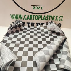 PAPEL ANTIGRASA CUADRILLE NEGRO 30X30