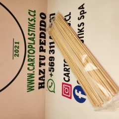 BROCHETA 30CM GRUESA 50UN