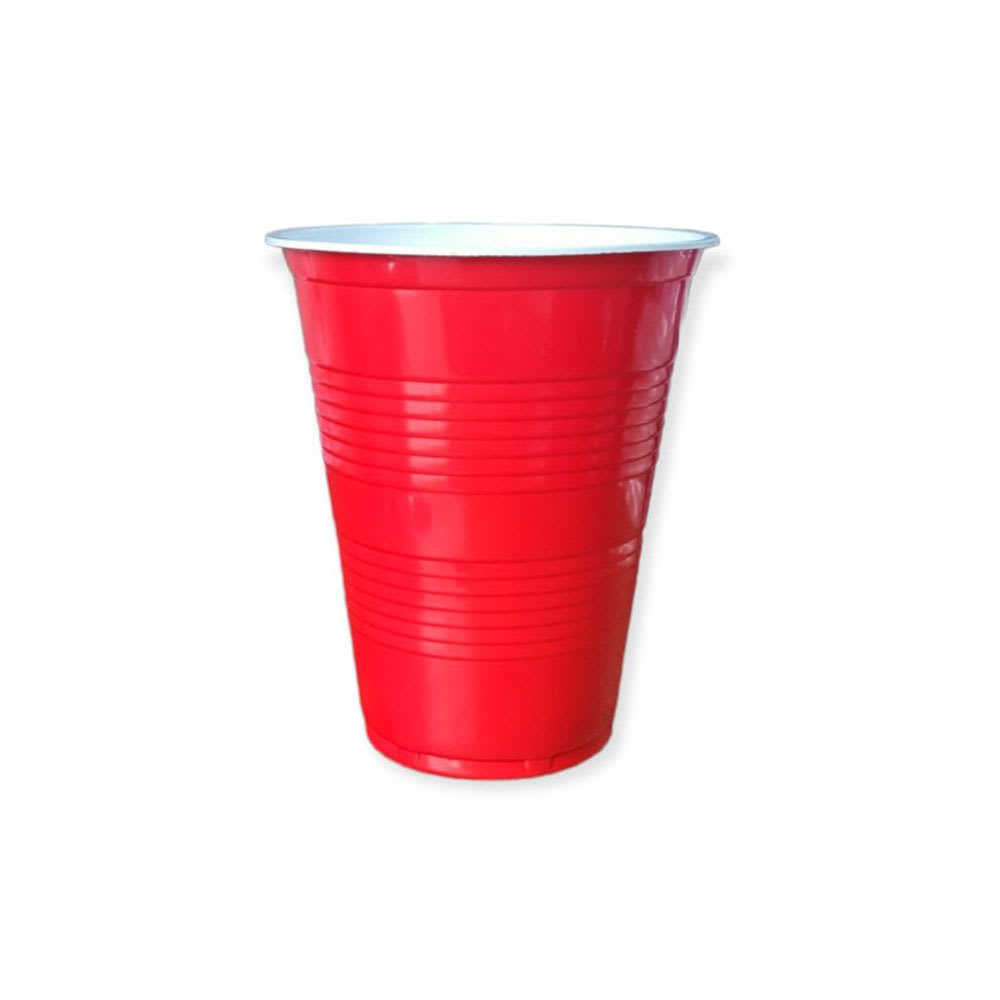 VASO PLASTICO ROJO 500CC 25UN1