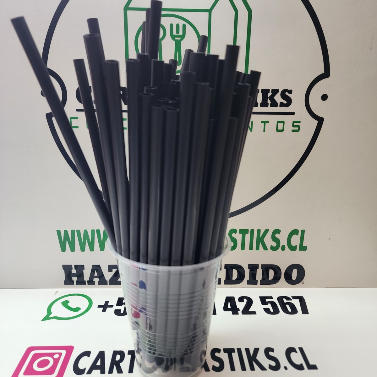 BOMBILLA PLASTICA NEGRA 8MM 100UN2