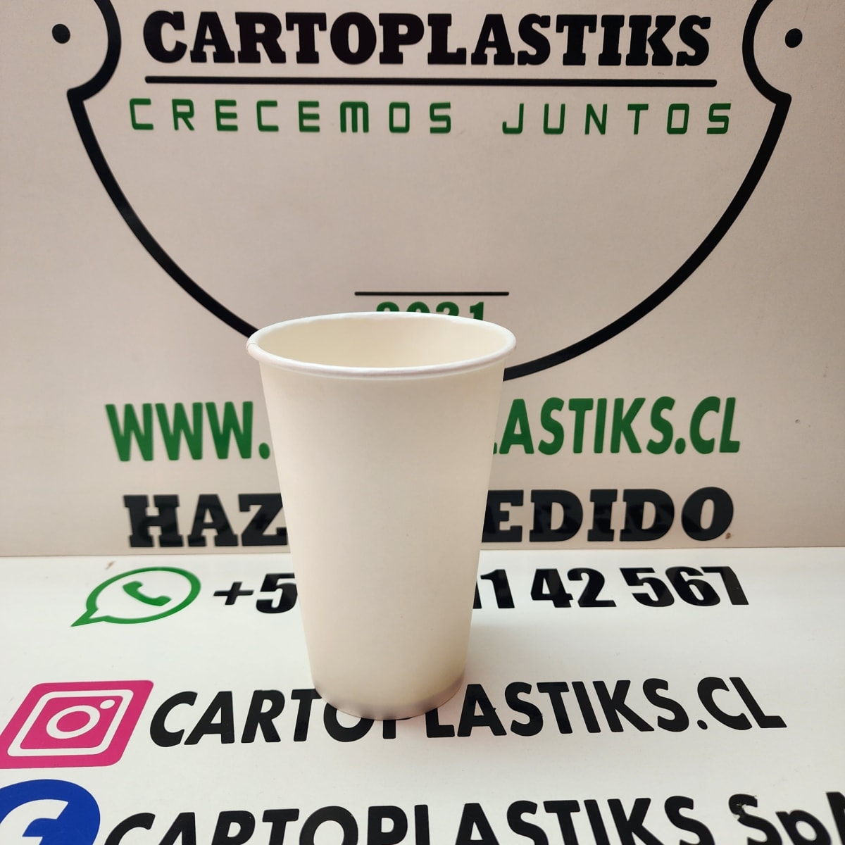 VASO BLANCO POLIPAPEL 16OZ 50UN1