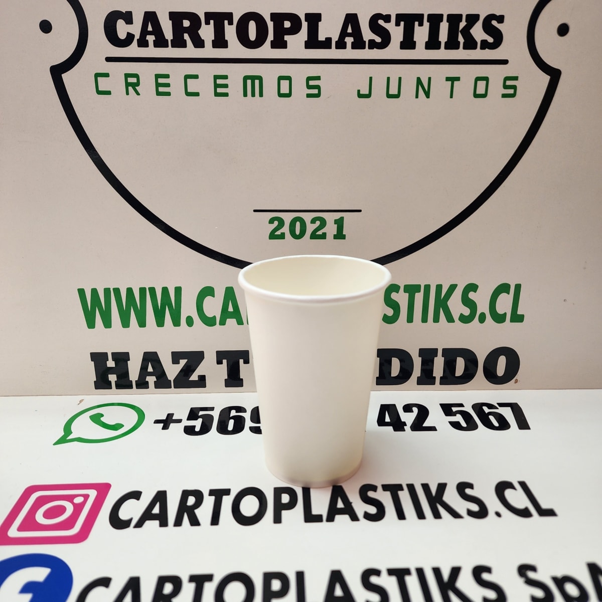 VASO BLANCO POLIPAPEL 12OZ1