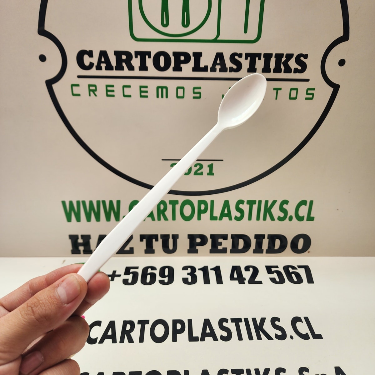 CUCHARA LARGA PLASTICA 50UN1