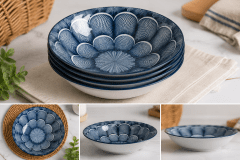 PLATO  HONDO AZUL