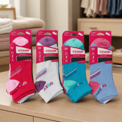 MEDIAS TOBILLERAS DELGADAS CON DISEÑO PARA MUER