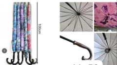 PARAGUAS FLOREADO GRANDE 130* 110CM