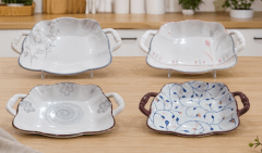 PLATO DE CERAMICA CON ASAS