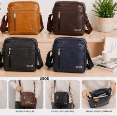 MORRAL DE HOMBRE CIERRE DELANTE