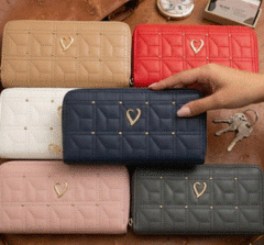 BILLETERA CUADROS CORAZON