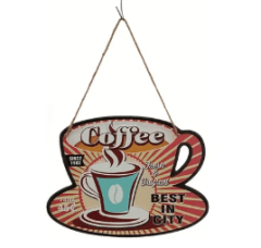 LETRERO COFFE DE METAL