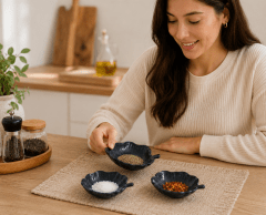 PLATO PARA SALSA  EN FORMA DE HOJA