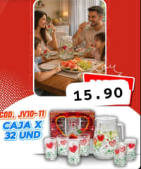 JARRA + VASOS  NUEVO