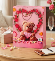 BOLSA DE REGALO CORAZON OSO GRANDE