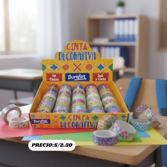 CINTA DECORATIVA 15MM X 2MT DURAFAN