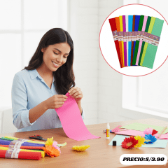 PAPEL CREPE X10  COLOR INDIVIDUAL