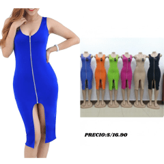 VESTIDO CON CIERRE DELANTE