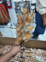 RAMA ORQUIDEA DORADA MALLA