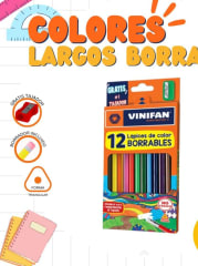 LAPICES  DE COLOR BORRABLES  VINIFAN