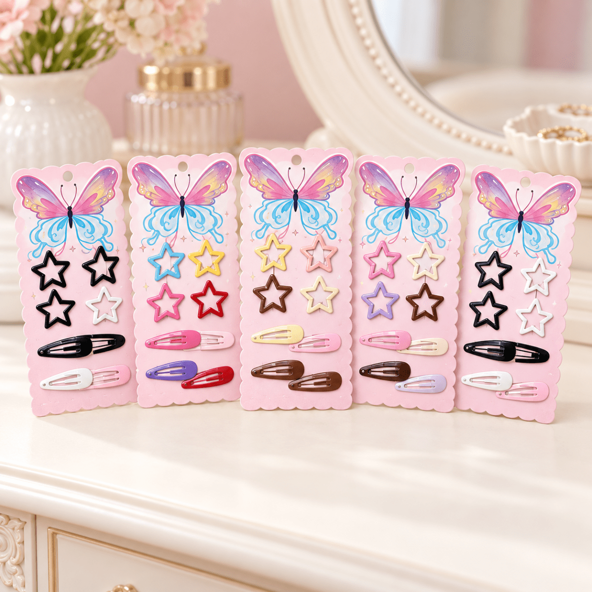 SET DE GANCHO BLISTER MARIPOSA  X81