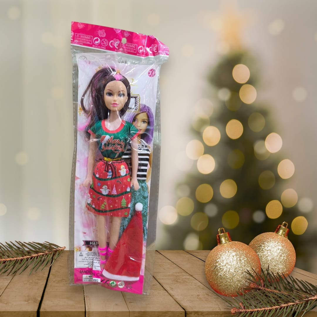 JUGUETE MUÑECA C/ GORRO NAVIDEÑO1