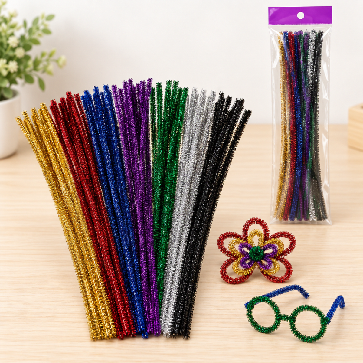 LIMPIA PIPAS  BRILLANTE 20PCS 30CM1