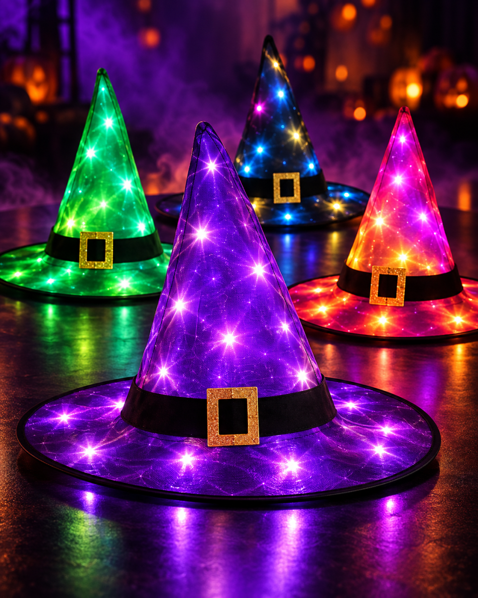 SOMBRERO DE BRUJA CON LUZ1