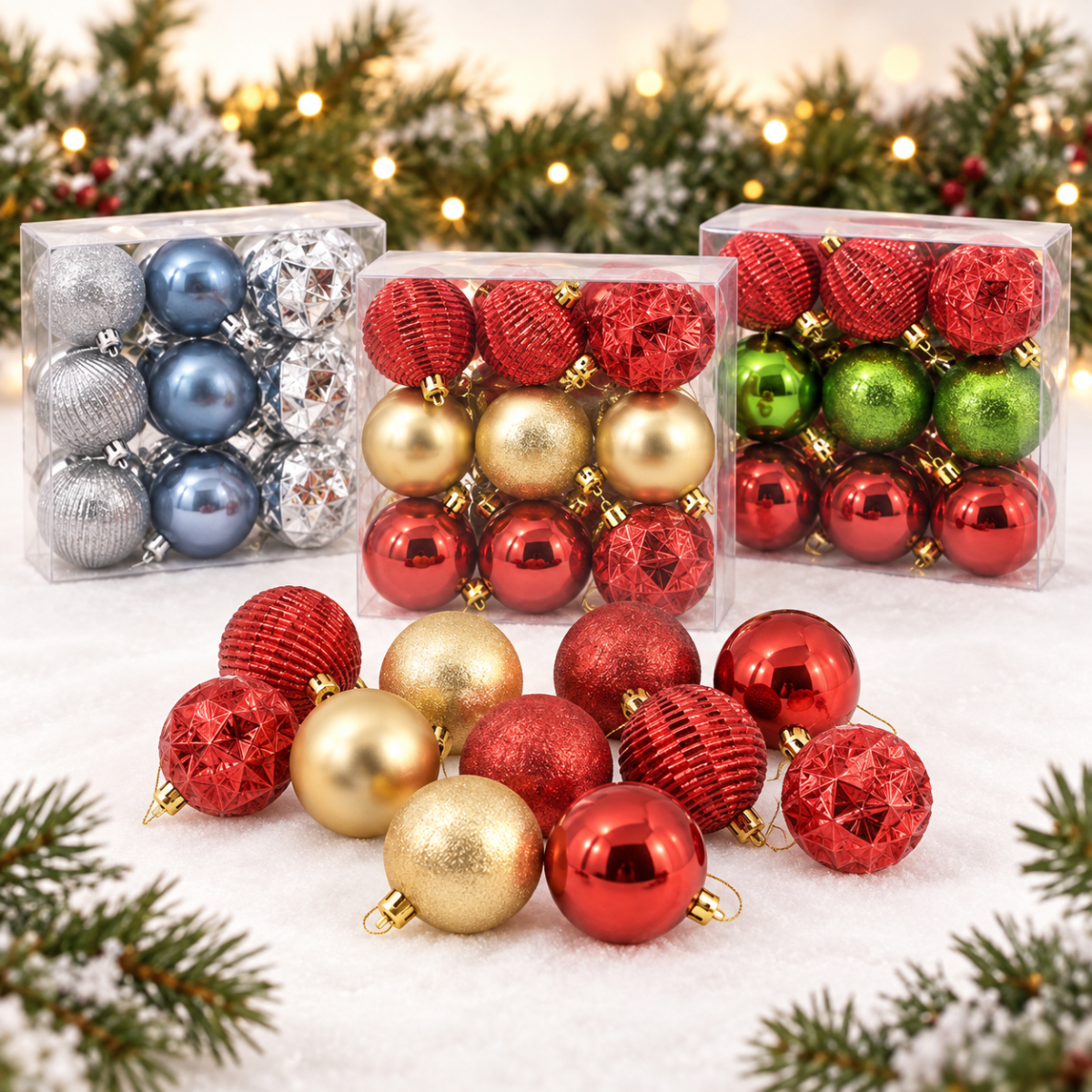 ESFERAS NAVIDEÑAS X18 (6CM)1