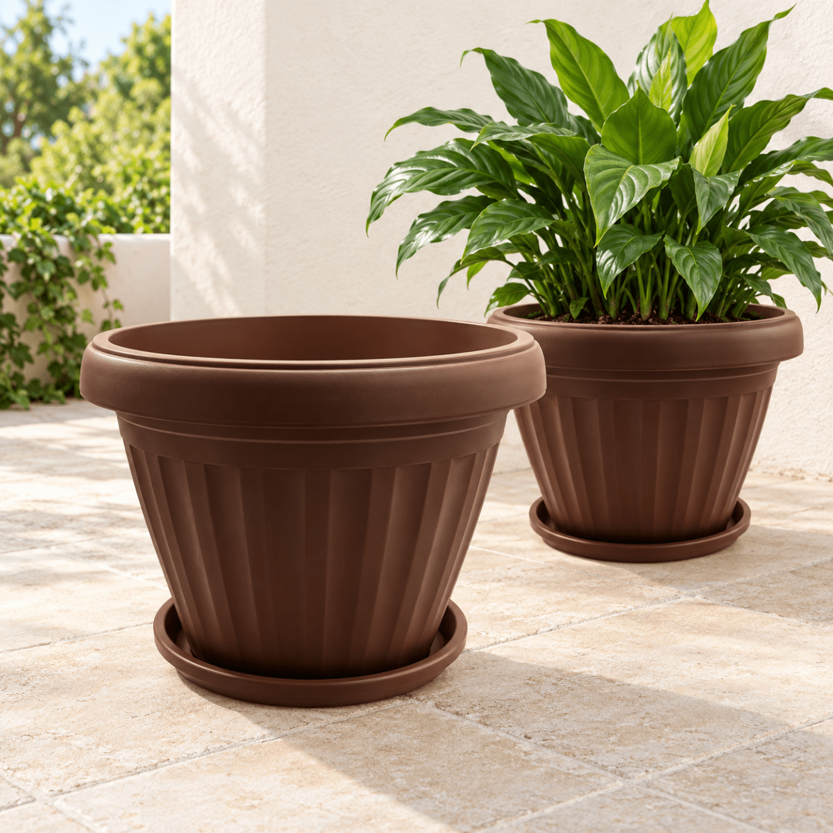 MACETA MARRON GRANDE 43*31CM1