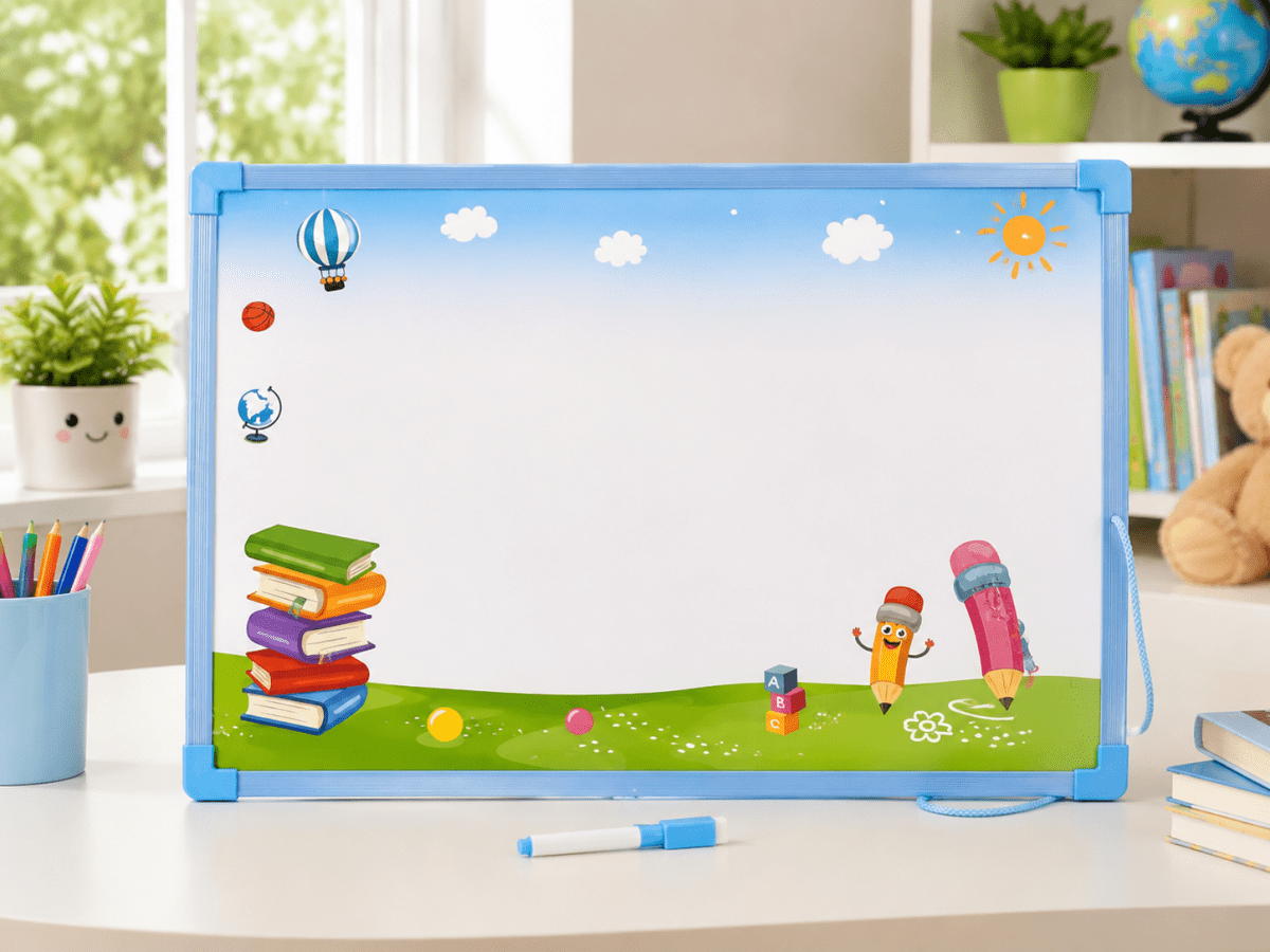 PIZARRA CON PLUMON NIÑOS 40*30CM1