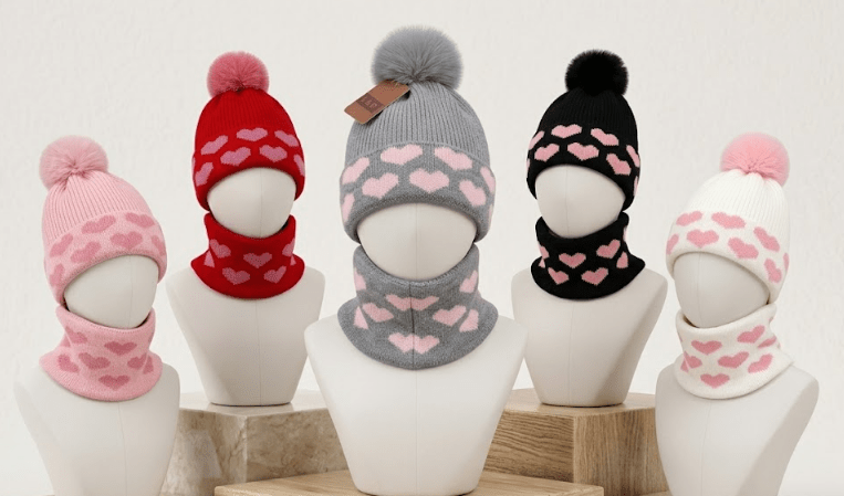 GORRO CON CUELLERA CORAZON1