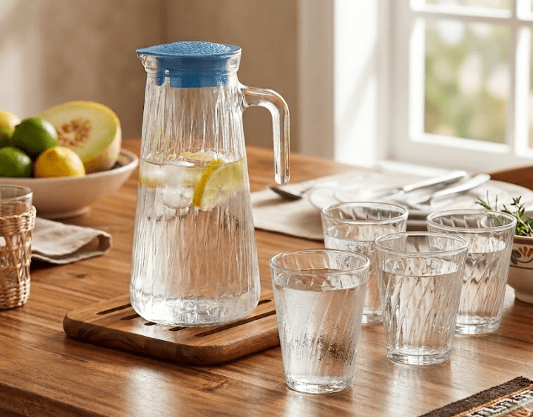 SET DE VASOS CON  JARRA1