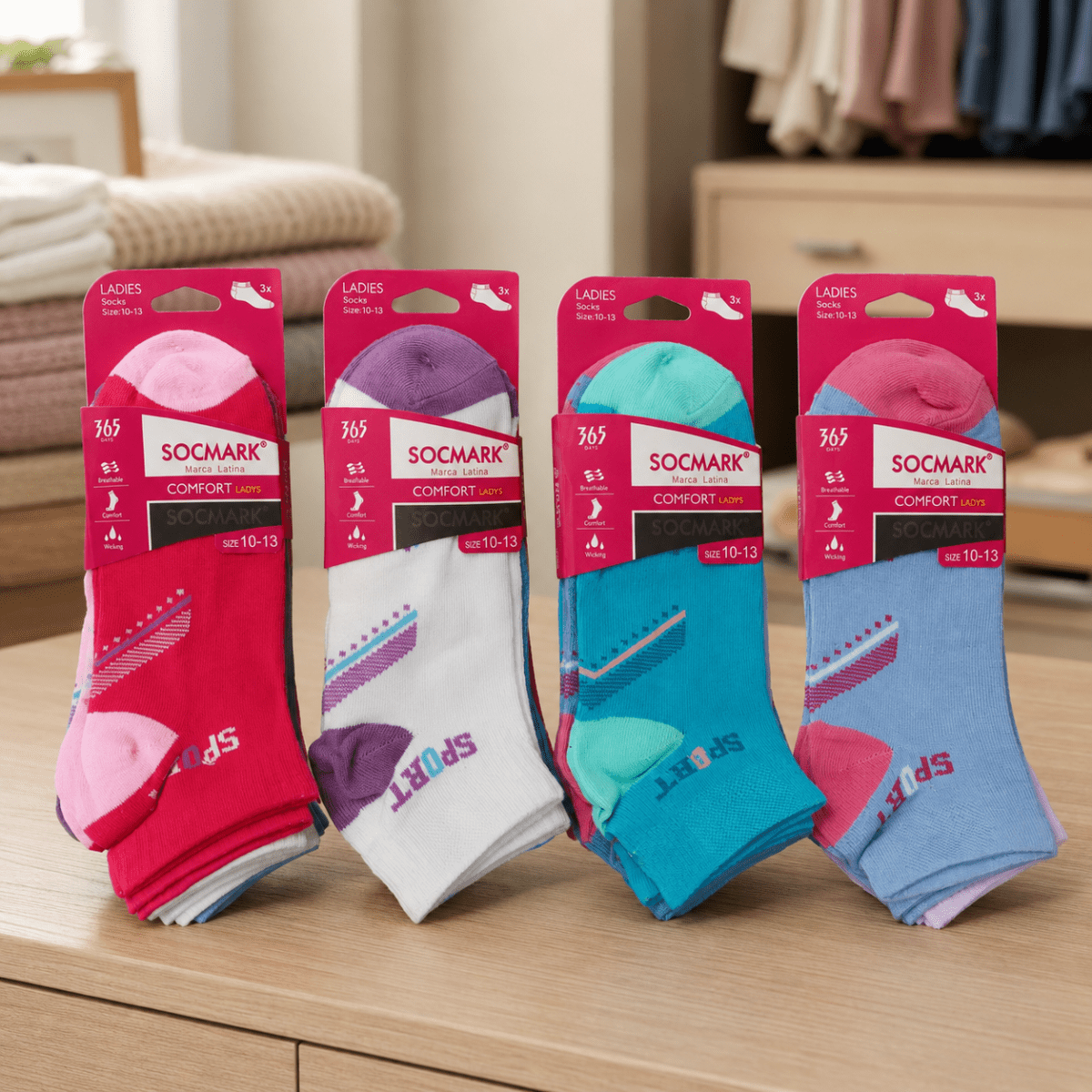 MEDIAS TOBILLERAS DELGADAS CON DISEÑO PARA MUER1