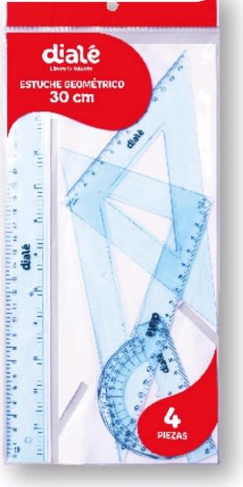 ESTUCHE GEOMETRICO TRANSPARENTE  DIALE1
