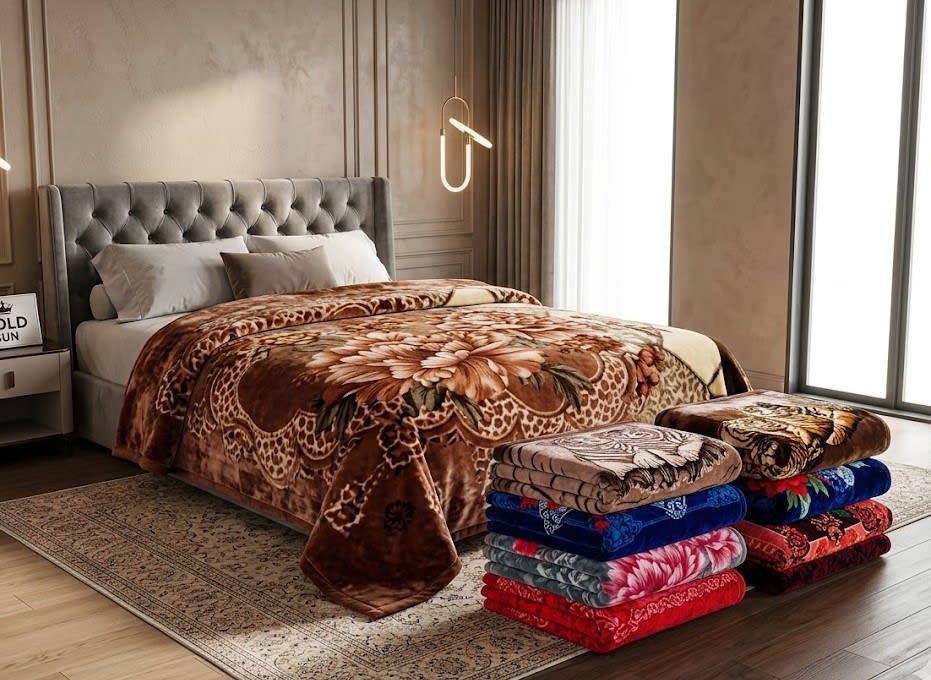 FRAZADA TERCIOPELO DOBLE CARA 2 PAÑOS 4K1