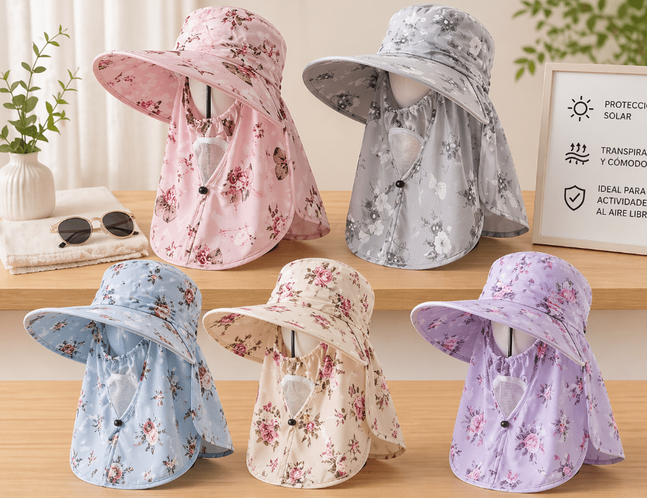 SOMBRERO DE MUJER CON PROTECTOR FACIAL2