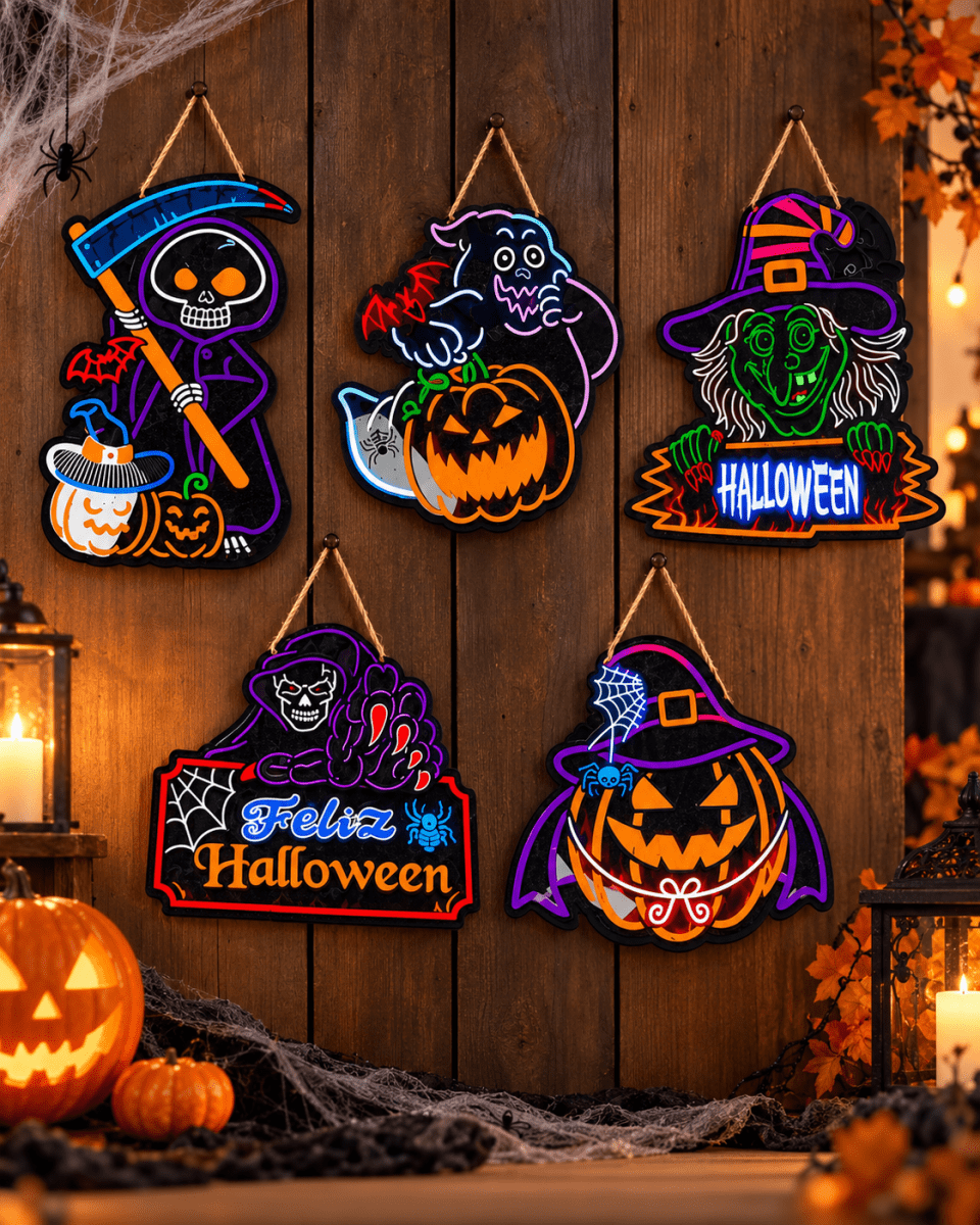 DECORACION  LETRERO CON LUZ HALLOWEEN1