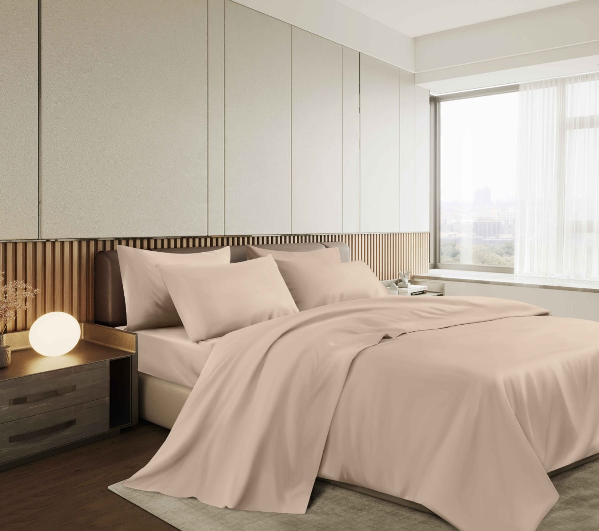 GOLSUN SET X4 PIEZA  SABANA COLOR ENTERO 2 PLAZA  ESTUCHE1