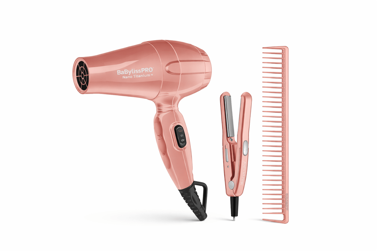 Secador, Alaciadora Y Peine Nano Titanium4