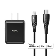 Kit Cable Tipo C a Lightning MFI + Cargador de Pared