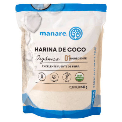 MANARE Harina de coco orgánica 500Gr1