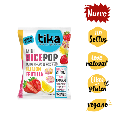 Mini Rice Pop Limón Frutilla / Tika Foods1