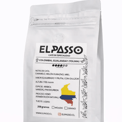 CAFE PREMIUM COLOMBIA EN GRANO 250G TOLIMA / ELPASSO1