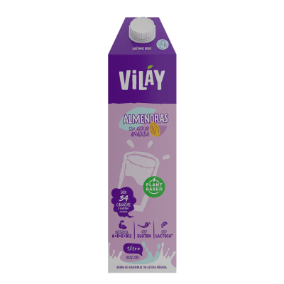 Bebida Vegetal ALMENDRA SIN AZÚCAR AÑADIDA 1LT / Vilay1
