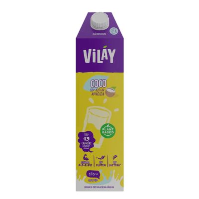 Bebida Vegetal Coco SIN AZUCAR AÑADIDA 1lt / Vilay1